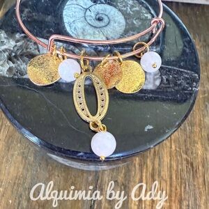 Multi tone rose Quartz beaded bracelet/unconditional love bracelet